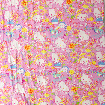 Hello Kitty Garden Doodle Quilter’s Cotton from Maywood Studio #30451 Fabric By The Yard - Wide shot